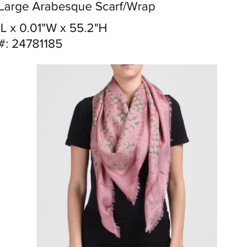 💥SOLD💥💯 authentic Gucci arabesque scarf